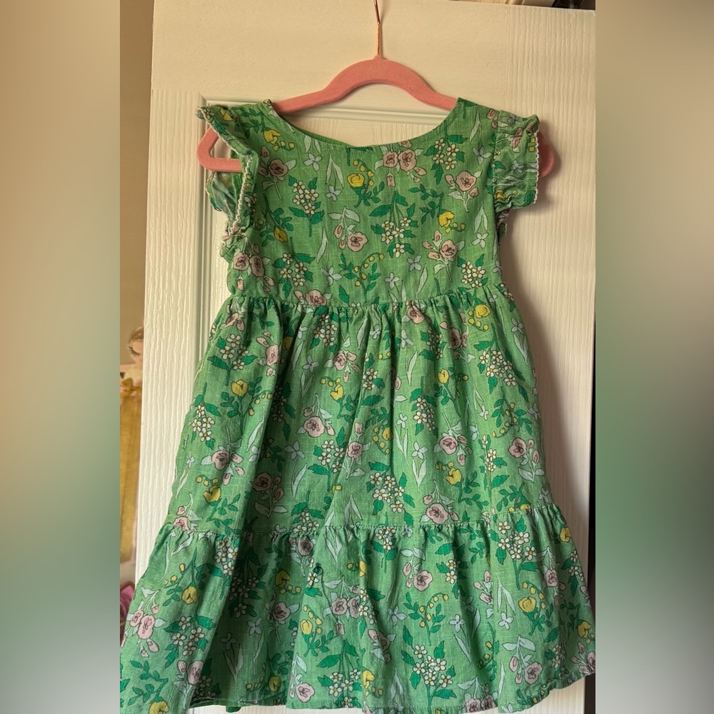 Cat and Jack Floral Green Kids Dress